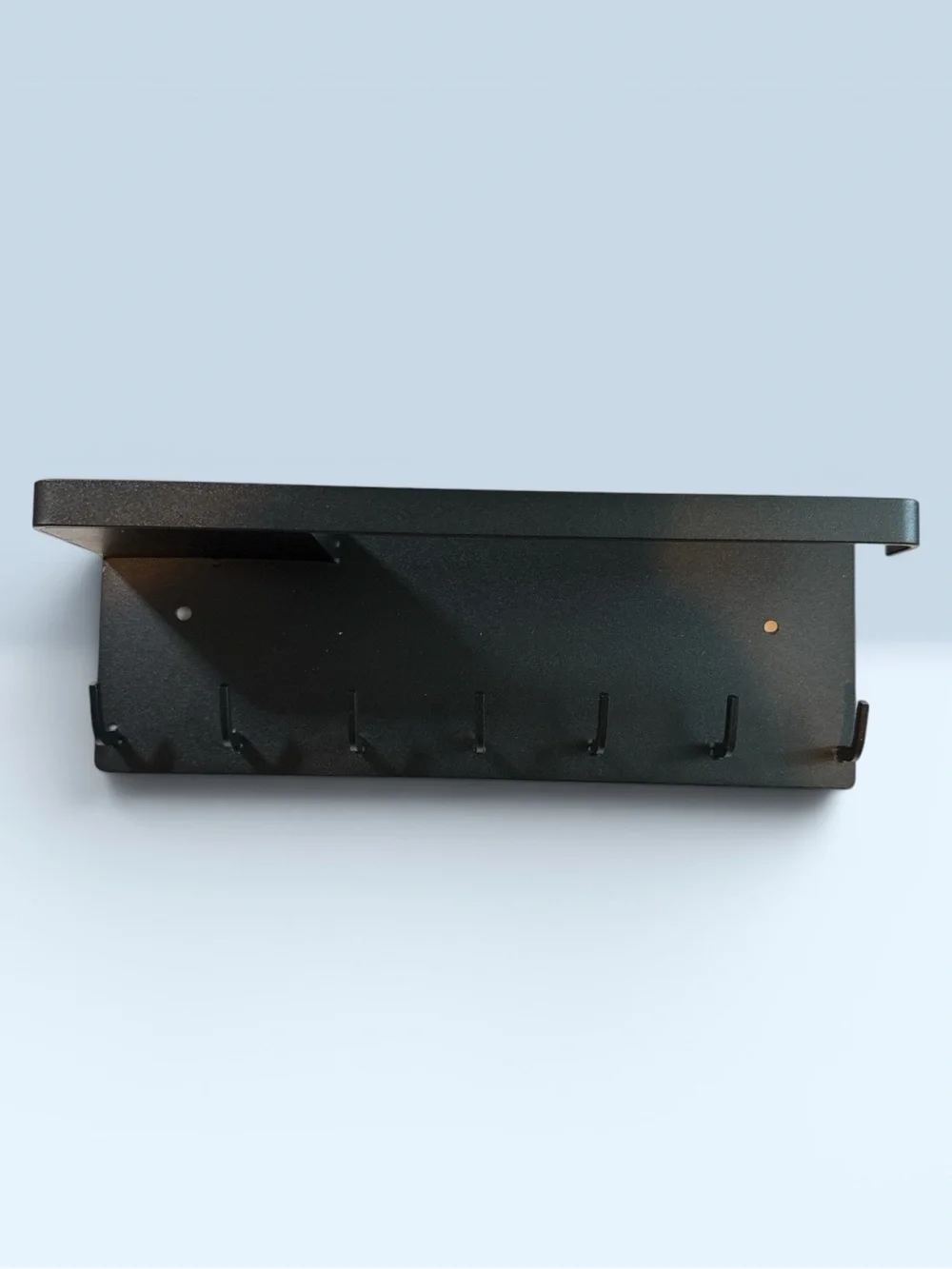 Black metal wall Organizer for front door, office or garage.